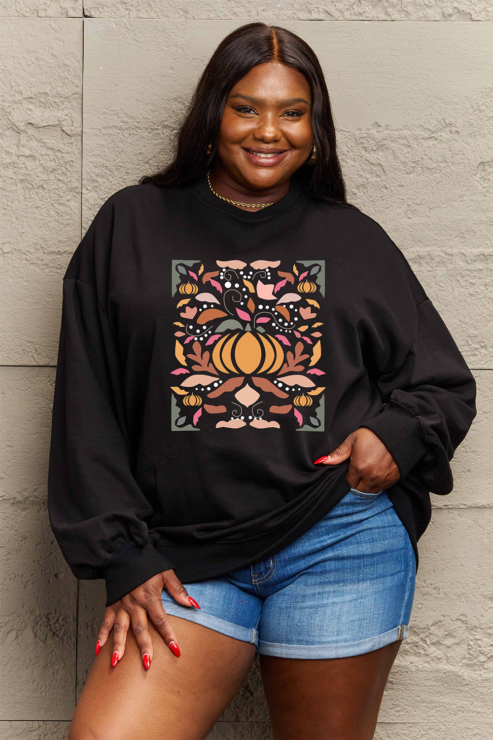 Graphic Dropped Shoulder Sweatshirt