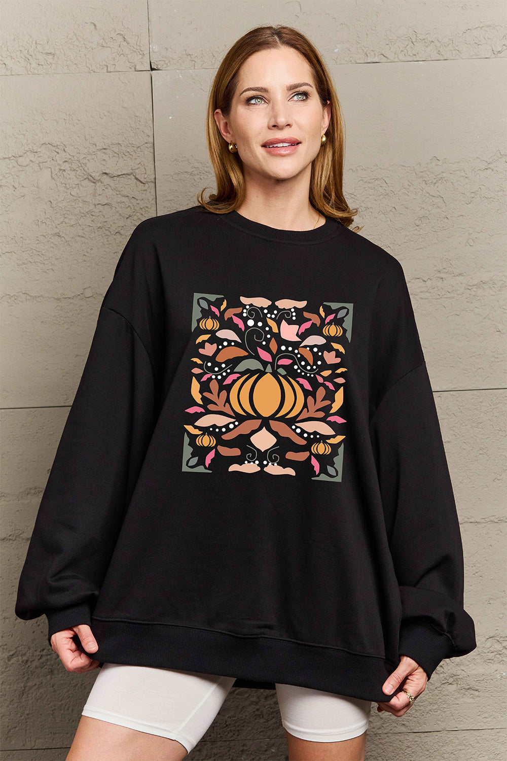 Graphic Dropped Shoulder Sweatshirt