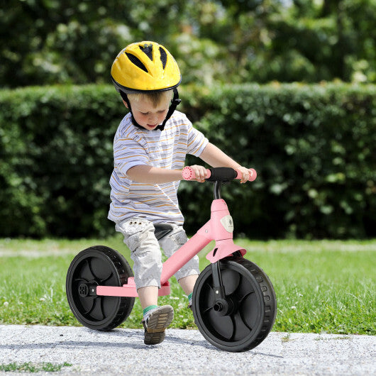 4-in-1 Kids Training Bike Toddler Tricycle with Training Wheels and Pedals-Blue