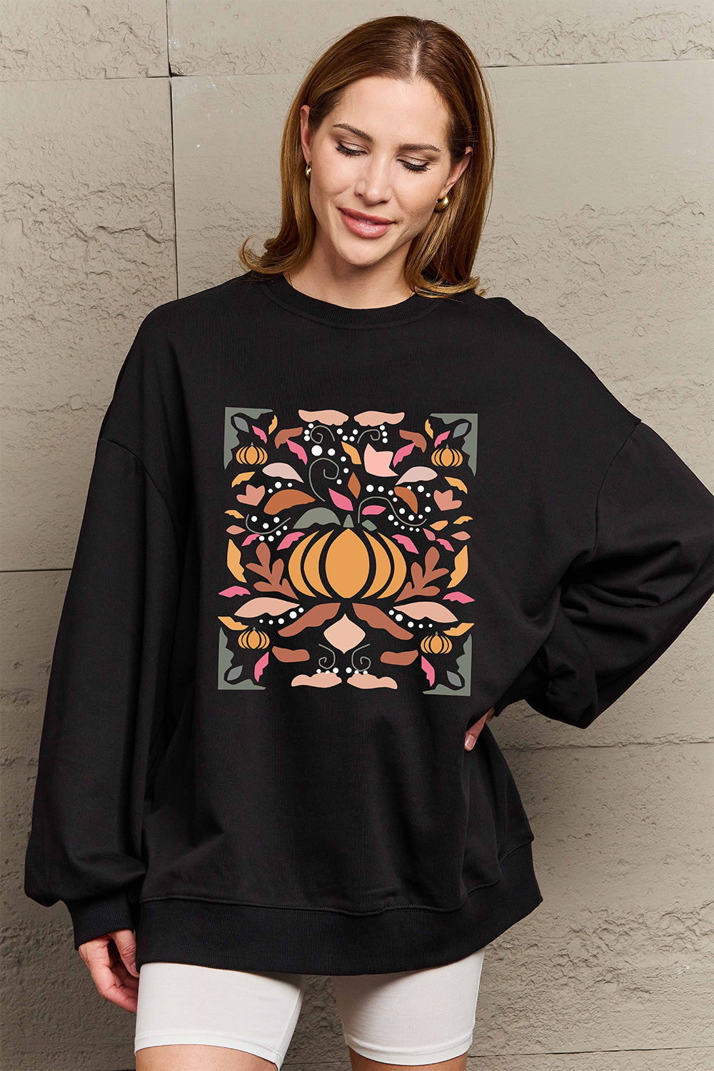 Graphic Dropped Shoulder Sweatshirt