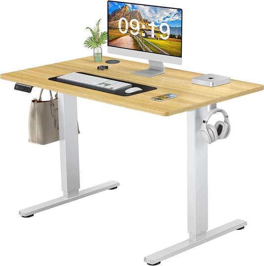 Adjustable Height Standing Desk - Yellow - 40"x24" - Ergonomic Computer Workstation