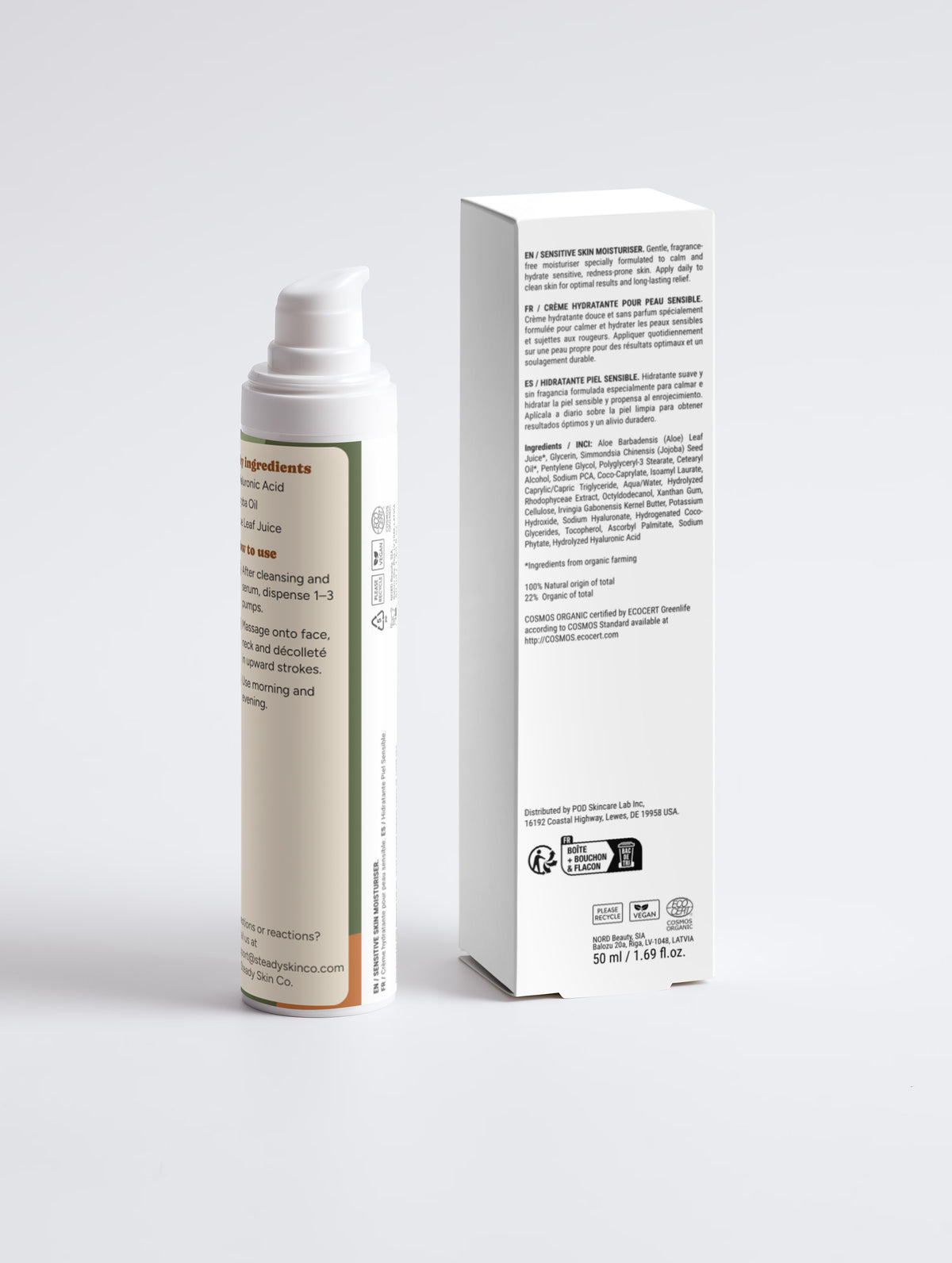 Sensitive Skin Moisturiser, Fragrance Free