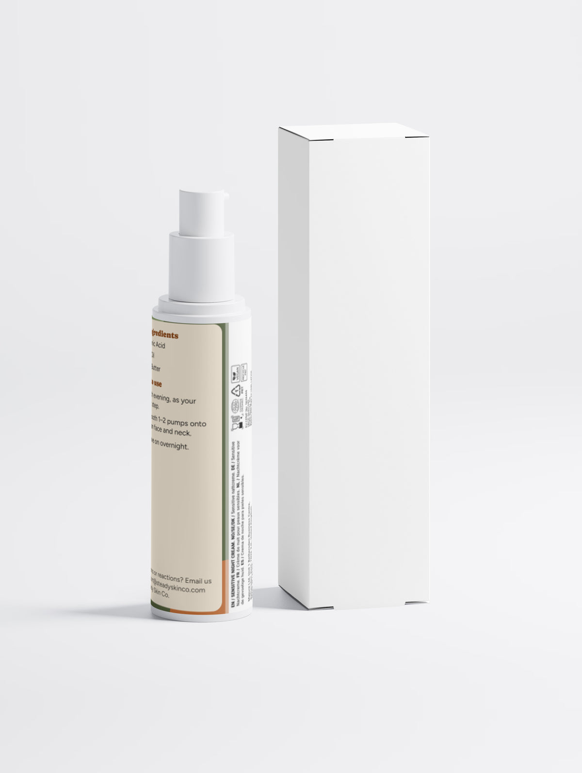 Sensitive Skin Overnight Cream, Fragrance Free