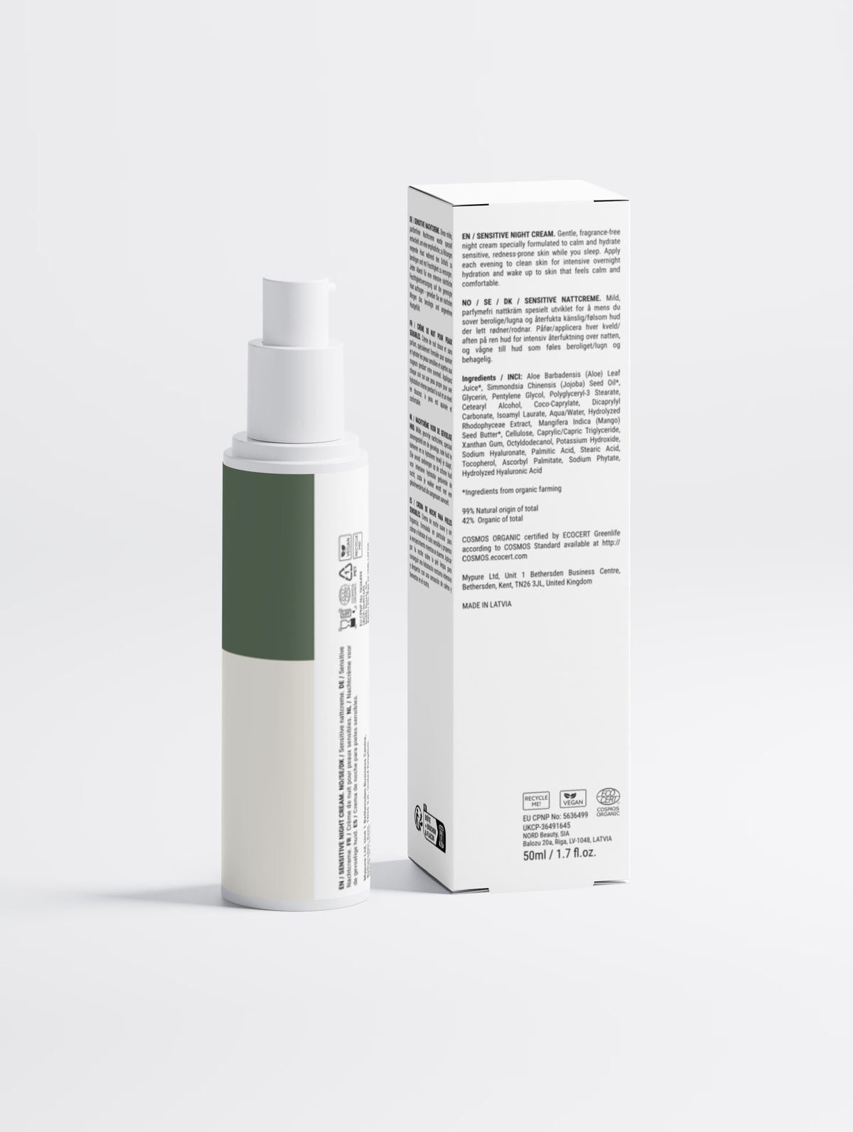 Sensitive Skin Overnight Cream, Fragrance Free