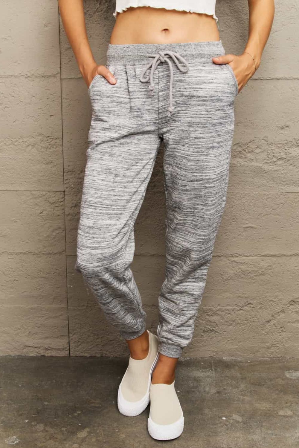 Tie Waist Long Sweatpants