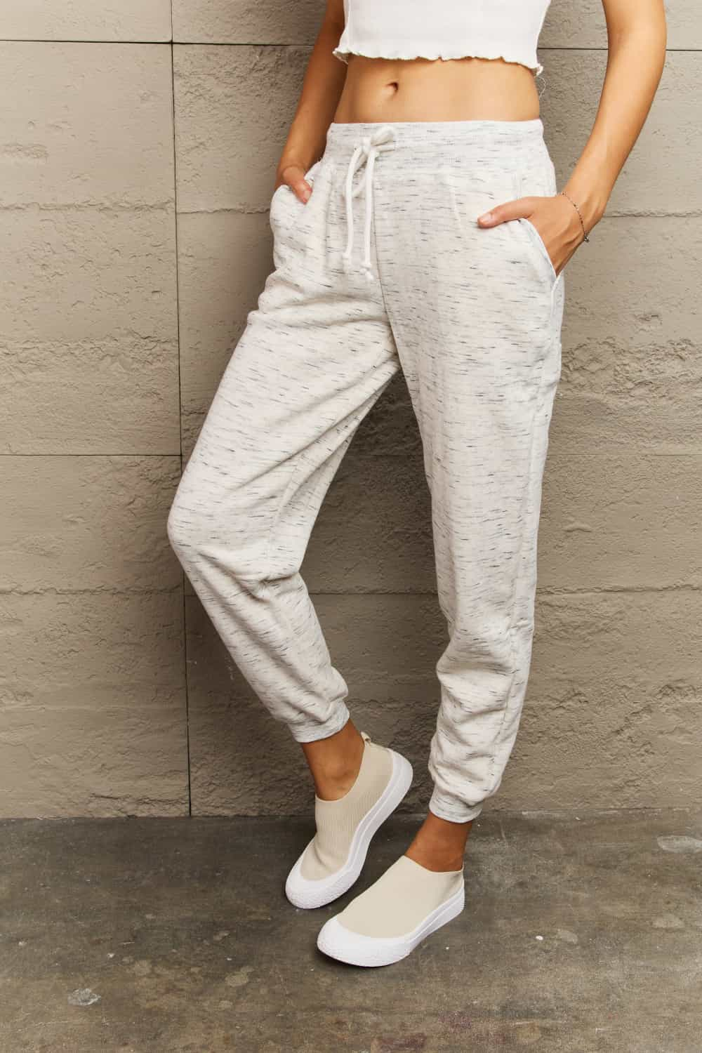 Tie Waist Long Sweatpants