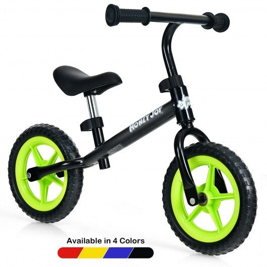 Kids No Pedal Balance Bike with Adjustable Handlebar and Seat-Red