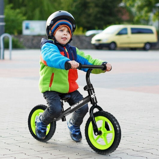 Kids No Pedal Balance Bike with Adjustable Handlebar and Seat-Red