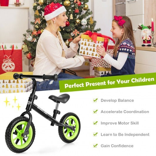 Kids No Pedal Balance Bike with Adjustable Handlebar and Seat-Red