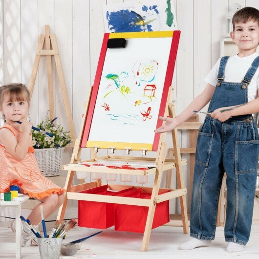 Flip-Over Double-Sided Kids Art Easel