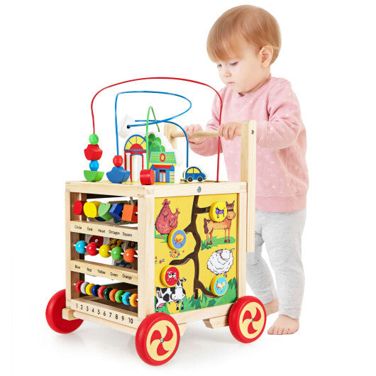 6-In-1 Developmental Learning Educational Toy with Bead Maze